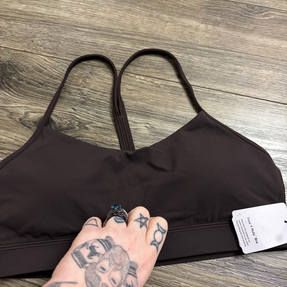 NWT Lululemon Flow Y Bra *Nulu A-C Cup (Sequoia) Size 10 - Picture 6 of 7